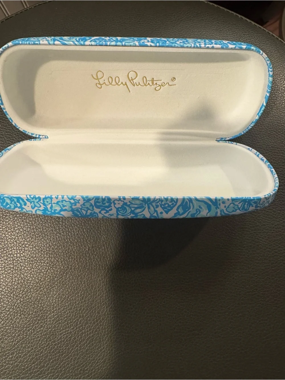 Lilly Pulitzer Blue and White Floral Eyewear Case - Picture 1 of 3